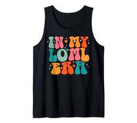 LOML Love of My Life Era Groovy Retro Esposa Novia Corazones Camiseta sin Mangas