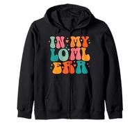 LOML Love of My Life Era Groovy Retro Esposa Novia Corazones Sudadera con Capucha