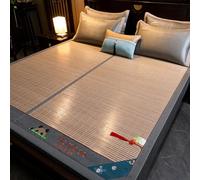 LOMNCHSG Esterilla de ratán para la Cama, Estera de Dormir Seda Hielo Verano bambú Que refresca el 150x195cm Multicolor 180x200cm