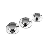 LOMNCHSG Soportes para Barras de Cortinas, Stainless Steel Closet Flange Rod Bracket Socket Pack of 2 Multiple Sizes(19mm)