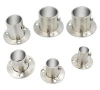 LOMNCHSG Soportes para Barras de Cortinas, Stainless Steel Closet Rod Brackets Pole Socket Flange Pack of 2 19.5-26mm(19mm)