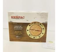 Lomo de atún rojo en aceite de oliva - HERPAC - Peso neto del producto 245 gr - Parte más magra y limpia - Sabor delicado y textura jugosa - Conservas deliciosas y saludables - De Barbate.