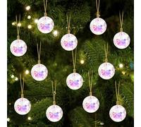 LOMOHOO Bolas de cristal prismas, 12 unidades, adornos para árbol de Navidad, bolas de cristal de 3 cm, arco iris, decoración para ventanas, atrapasueños, adornos colgantes para bodas, fiestas,