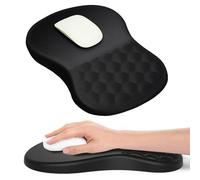 lomonmen Alfombrilla Raton Ergonomica,Mouse Pad Gaming con Diseño de Masaje,Alfombrilla Ratón Reposamuñecas,Espuma Viscoelástica PU Antideslizante,Aliviar Dolor en Túnel Carpiano