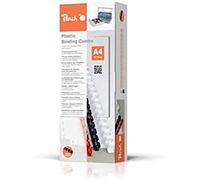 Lomos de encuadernación de Peach 6mm, 25 hojas de A4, color blanco