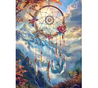 LOMSIOY DIY 5D Diamond Painting Atrapasueños Kit Punto de Cruz Diamante Pintura Paisaje Propiedad Adultos Completo Rhinestone Bordado para Decoración Ia Pared del Hogar 30x40 cm19371