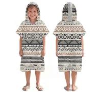 LOMTRATS Bata de Poncho de Surf de Secado Rápido, Toalla para Cambiarse, Sudadera con Capucha para Niños, para Natación, Playa, Surf, Buceo, Balnearios, Baño en Aguas Termales (Niño-S)