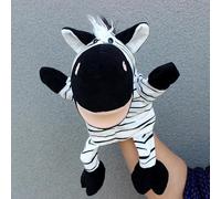 LOMTRATS Marionetas de mano de animales para niños, incluye lobo, tigre, león, mono con patas, perfectas para contar historias, enseñanza, preescolar, regalos de cumpleaños (boca abierta móvil)