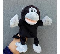 LOMTRATS Marionetas de mano de animales para niños, incluye lobo, tigre, león, mono con patas, perfectas para contar historias, enseñanza, preescolar, regalos de cumpleaños (boca abierta móvil)