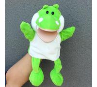 LOMTRATS Marionetas de mano de animales para niños pequeños, incluye lobo, tigre, león, mono con piernas, perfecto para narración, enseñanza, preescolar, regalo de cumpleaños (boca abierta movible)