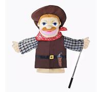 LOMTRATS Marionetas de Mano de Teatro para niños,Incluye Maestro,policía,Pirata,Detective,etc.con Bocas Abiertas móviles, Contar Historias,enseñar,Regalos de Festivales,1 PCS