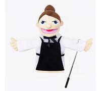 LOMTRATS Marionetas de Mano de Teatro para niños,Incluye Maestro,policía,Pirata,Detective,etc.con Bocas Abiertas móviles, Contar Historias,enseñar,Regalos de Festivales,1 PCS