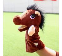 LOMTRATS Marionetas de mano para niños pequeños que contienen lobo, tigre, león, mono y bocas abiertas móviles, perfectas para contar historias, enseñar, preescolar y regalo de cumpleaños