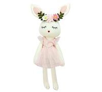 LOMTRATS Muñeca Tejida para niños,Incluye Conejo y Unicornio Tejido,Ideal para Contar Cuentos,enseñar,Preescolar y como Regalo de cumpleaños
