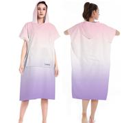 LOMTRATS Polar de Doble Cara con Bolsillos Capa de Surf de Secado rápido Toalla cambiante Bata de baño Sudadera con Capucha para Mujeres y Hombres Natación Playa Surf Buceo Baño en casa