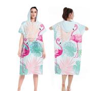 LOMTRATS Polar de Doble Cara con Bolsillos Capa de Surf de Secado rápido Toalla cambiante Bata de baño Sudadera con Capucha para Mujeres y Hombres Natación Playa Surf Buceo Baño en casa