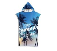 LOMTRATS Poncho de surf de secado rápido con capucha para adultos, hombres y mujeres, de microfibra, natación, playa, surf, buceo, hogar, aguas termales, baño, parka