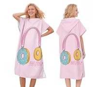 LOMTRATS Poncho de Surf de Secado rápido, Toalla Cambiante, Bata con Capucha para Adultos, niños o Familia, Microfibra, natación, Playa, Surf, Buceo, baño en casa