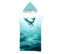 LOMTRATS Poncho de Surf de Secado rápido, Toalla Cambiante, Bata con Capucha para Adultos, niños o Familia, Microfibra, natación, Playa, Surf, Buceo, baño en casa