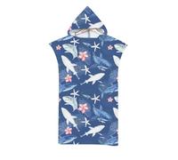 LOMTRATS Poncho de Surf de Secado rápido, Toalla Cambiante, Bata con Capucha para Adultos, niños o Familia, Microfibra, natación, Playa, Surf, Buceo, baño en casa