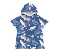LOMTRATS Poncho de Surf de Secado rápido, Toalla Cambiante, Bata con Capucha para Adultos, niños o Familia, Microfibra, natación, Playa, Surf, Buceo, baño en casa