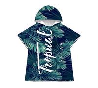 LOMTRATS Poncho de Surf de Secado rápido, Toalla Cambiante, Bata con Capucha para Adultos, niños o Familia, Microfibra, natación, Playa, Surf, Buceo, baño en casa