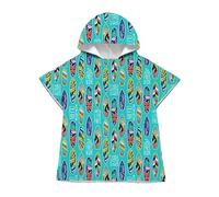 LOMTRATS Poncho de Surf de Secado rápido, Toalla Cambiante, Bata con Capucha para Adultos, niños o Familia, Microfibra, natación, Playa, Surf, Buceo, baño en casa