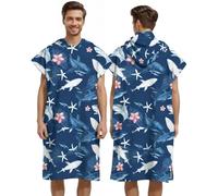 LOMTRATS Poncho de Surf de Secado rápido, Toalla Cambiante, Bata con Capucha para Adultos, niños o Familia, Microfibra, natación, Playa, Surf, Buceo, baño en casa