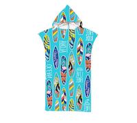 LOMTRATS Poncho de Surf de Secado rápido, Toalla Cambiante, Bata con Capucha para Adultos, niños o Familia, Microfibra, natación, Playa, Surf, Buceo, baño en casa