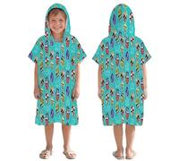 LOMTRATS Poncho de Surf de Secado rápido, Toalla Cambiante, Bata con Capucha para Adultos, niños o Familia, Microfibra, natación, Playa, Surf, Buceo, baño en casa