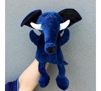 LOMTRATS Títeres de mano de animales para niños, bebés, incluye lobo, tigre, león, mono con patas, perfecto para contar historias, clases, preescolar, regalos de cumpleaños, elefante B-azul