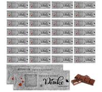LOMUG 30pcs Dankeschön Geschenke Klein Geschenkbox für Schokolade Danke Geschenk Abschiesgeschenk für Gast Erzieherin Mama Papa Schwester Beste Freundin Kollegen Lehrhrer Kita (Hellgrau-Danke)