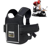 LOMUG Cinturón de seguridad para niños, cinturón de seguridad para motocicleta, cinturón de seguridad ajustable, correa para moto con bolsillo, correa para niños transpirable para niños entre 2 y 15