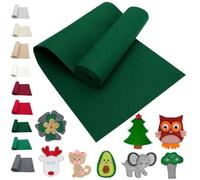 LOMUG Fieltro verde, tela de fieltro por metros, 30 x 250 cm, fieltro para manualidades, rollo de fieltro de poliéster, rollo de fieltro de 3 mm de grosor para cortar para manualidades, patchwork