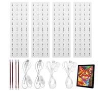 LOMUG Kit de placa de luz trasera LED para Bambu Lab Makerworld, accesorios de impresión 3D PCB Panel LED para Lithophane CMYK BambuLab, accesorios de impresión 3D DIY con cable de conexión para