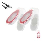 LOMUG Lámpara LED con clip, 2 unidades, luz nocturna de enfermería, clip en linterna, recargable por USB, magnética, luz de seguridad, 3 modos para enfermeras nocturnas, niños, correr, correr, camping