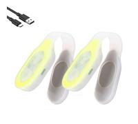 LOMUG Lámpara LED con clip, 2 unidades, luz nocturna para enfermería, clip en linterna, recargable por USB, magnética, luz de seguridad, 3 modos para enfermeras nocturnas, niños, correr, correr