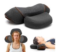 LOMUG Masajeador de cuello eléctrico con calor, masajeador shiatsu 3 en 1 para cuello, cojín cervical, calentador de cuello, corrector de hombros, regalo para mujeres y hombres