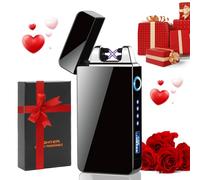 LOMUG Mechero eléctrico, recargable por USB, encendedor de arco eléctrico, regalos para hombres, regalos de Navidad, calendario de Adviento, regalos para hombres, papá Man (negro)