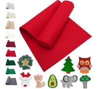 LOMUG Rollo de fieltro rojo de 40 cm x 250 cm, fieltro para manualidades, 3 mm de grosor, por metros, fieltro decorativo, fieltro para manualidades, bolsa de almacenamiento, patchwork, costura