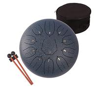 LOMUTY 12 Pulgadas 30 CM Tambor de Lengua de Acero-11 Notas Clave C Instrumento de percusión - Handpan Drum con Bolsa de Tansporte, Partitura, Baquetas, Púas de Dedo(Azul oscuro)