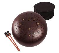 LOMUTY 12 Pulgadas 30 CM Tambor de Lengua de Acero-11 Notas Clave C Instrumento de percusión - Handpan Drum con Bolsa de Tansporte, Partitura, Baquetas, Púas de Dedo(Morado)