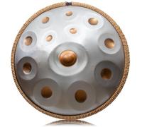 LOMUTY Handpan D Menor Kurde 440HZ 55.9 Cm 35.6 Pulgadas 14 Tonos, Instrumento de Música de Tambor de Acero, Tambor Con Bolsa, Soporte para Handpan, Pandereta Para La Sanación Sonora, La Meditación O