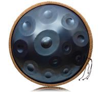 LOMUTY Handpan - Tambor de acero (14 tonos, 22 pulgadas, con bolsillo suave, percusión armónica para sanación de sonido, meditación, yoga, etc.), color azul