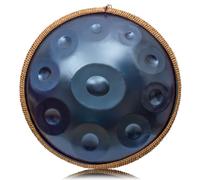 LOMUTY Tambor de cacerola de mano de 440 Hz en D menor, 10 notas, tambor de lengua de acero de 22 pulgadas con bolsa suave, percusión armónica para sanar el sonido, meditación personal, yoga (azul)
