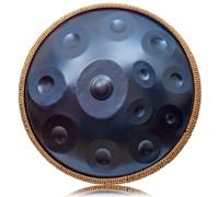 LOMUTY Tambor de mano Handpan 12 notas, 56 cm, acero, en Re menor, 432 Hz, tambor de lengua de acero con funda suave, percusión armónica para sanación sonora, meditación, yoga, color azul