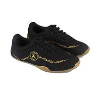 Lona Artes Marciales Zapatillas para Hombres, Respirable Kung Fu Tai-Chi Zapatos Antideslizantes Moda Qigong Wing Chun Entrenadores,Negro,40