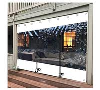 Lona C impermeable con puerta con cremallera, paneles laterales de PVC transparente para péra, cenador y porche al aire libre, partición resistente a la intemperie para patio y terraza