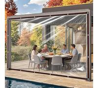 Lona con Ojales 3.5 x 4.8 m con Ojales, Resistente a Los Rayos UV y Al Desgarro, Lámina de Invernadero Lona Impermeable Universal para Camping, Jardín, Camión, Transparente