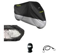 Lona cubremoto bicolor cubierta afelpada capota impermeable antigranizo 250 g moto scooter y maxi moto con parabrisas / parabrisas + baúl compatible con Montesa Cota Repsol 250
